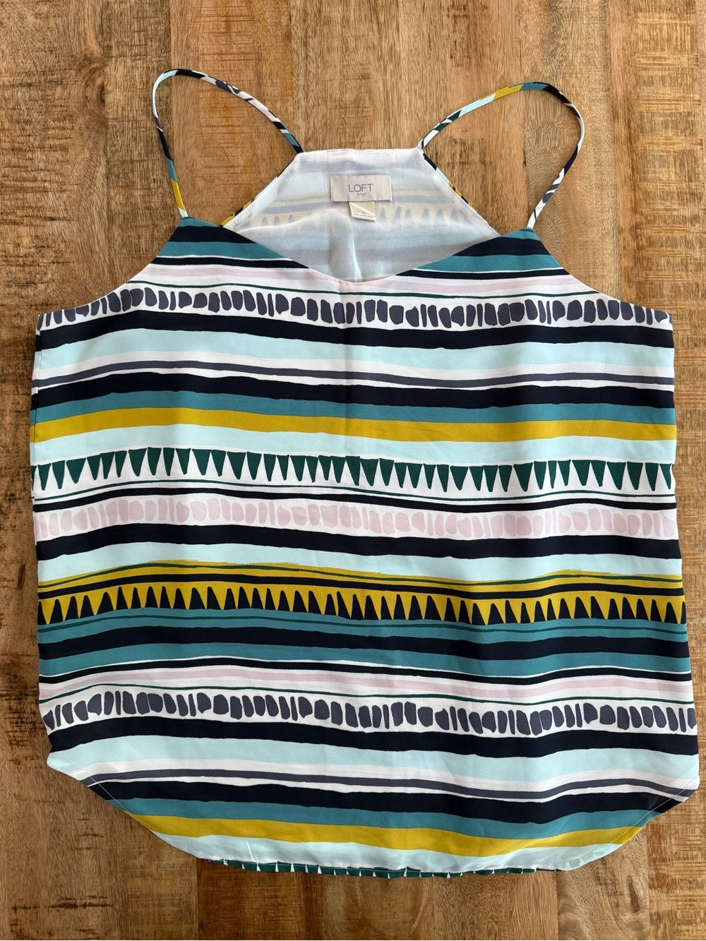 LOFT Outlet Striped Business Casual Sleeveless Tank Top Size Medium